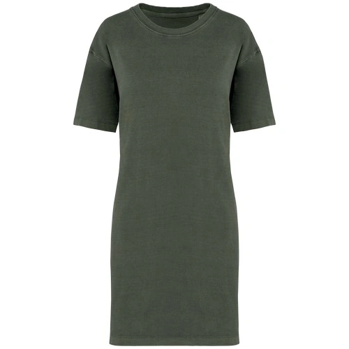 Vestido tipo camiseta ecorresponsable efecto lavado mujer