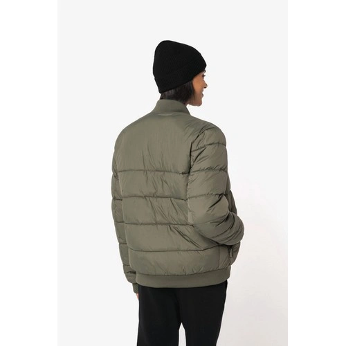 Chaqueta acolchada ecorresponsable con cuello tipo beisbolera unisex