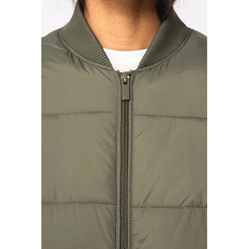 Chaqueta acolchada ecorresponsable con cuello tipo beisbolera unisex