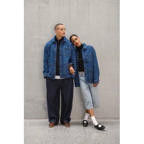 Chaqueta vaquera ecorresponsable de hombros caídos unisex
