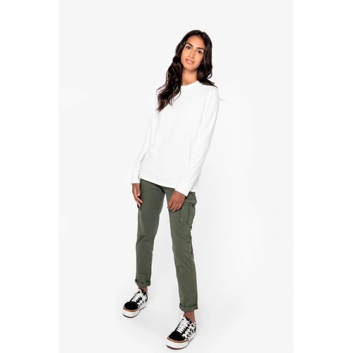 Pantalón cargo ecorresponsable efecto lavado mujer