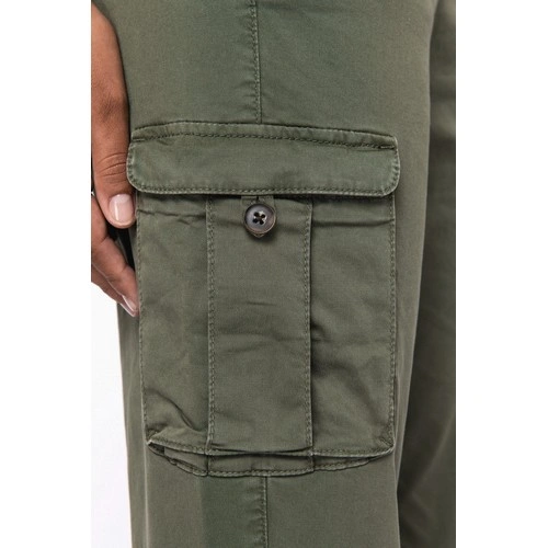 Pantalón cargo ecorresponsable efecto lavado mujer