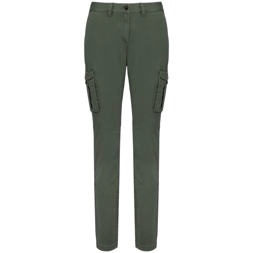 Pantalón cargo ecorresponsable efecto lavado mujer