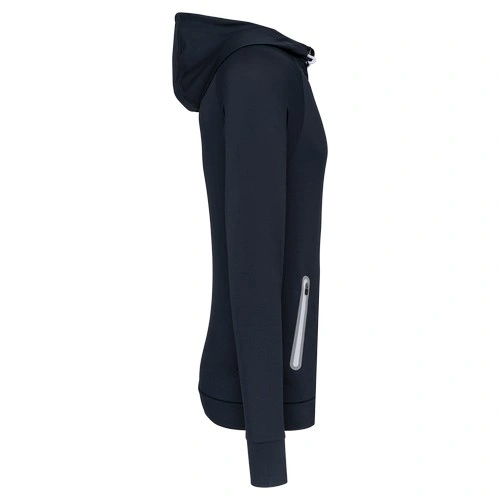 Sudadera deportiva capucha 1/4 cremallera unisex