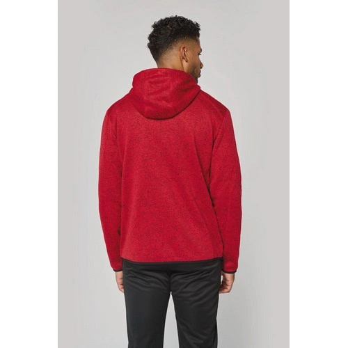 Chaqueta jaspeada con capucha hombre