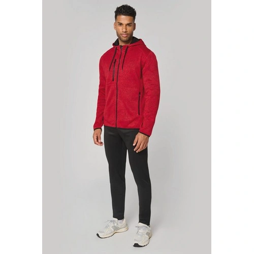 Chaqueta jaspeada con capucha hombre