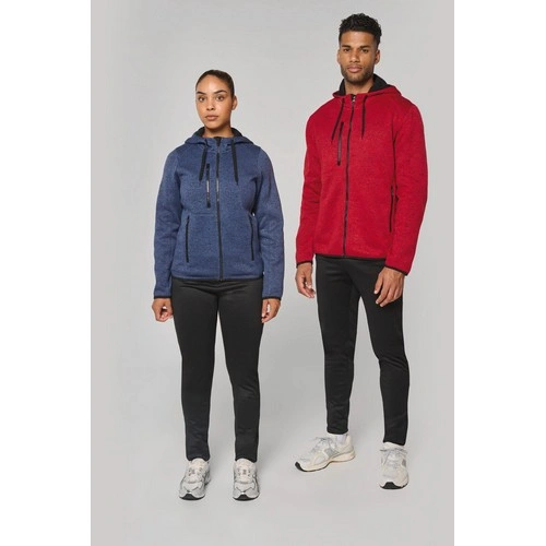 Chaqueta jaspeada con capucha hombre