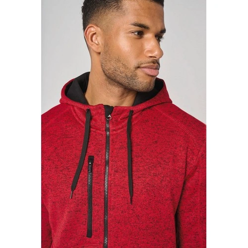 Chaqueta jaspeada con capucha hombre