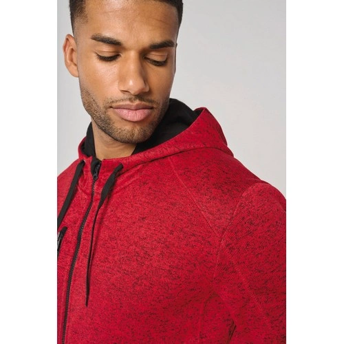 Chaqueta jaspeada con capucha hombre