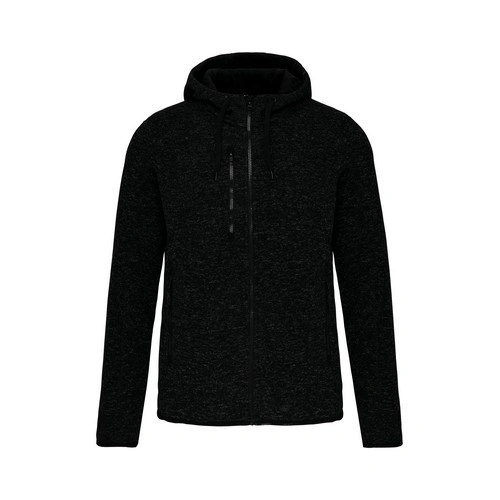 Chaqueta jaspeada con capucha hombre