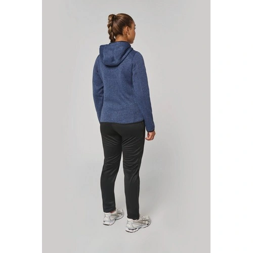 Chaqueta jaspeada con capucha mujer