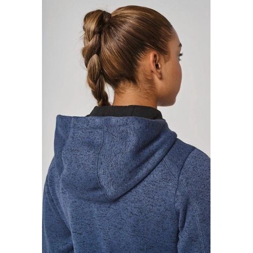 Chaqueta jaspeada con capucha mujer