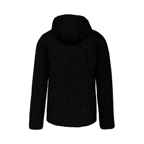 Chaqueta jaspeada con capucha mujer