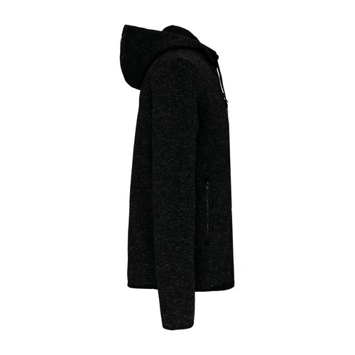 Chaqueta jaspeada con capucha mujer