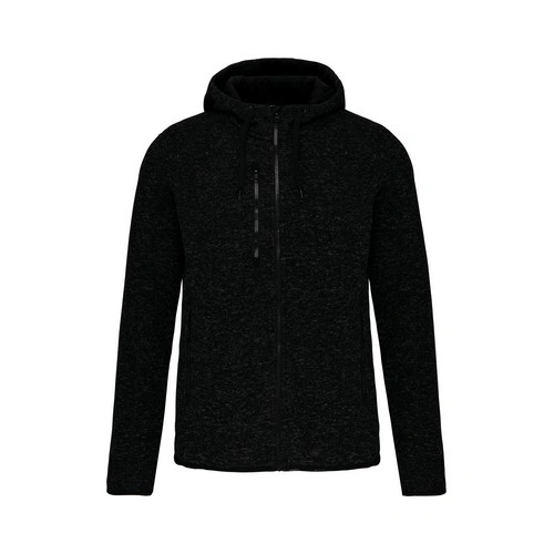 Chaqueta jaspeada con capucha mujer