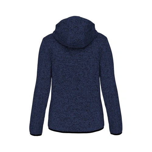 Chaqueta jaspeada con capucha mujer