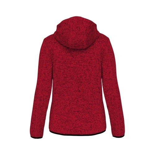 Chaqueta jaspeada con capucha mujer