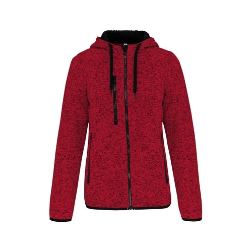 Chaqueta jaspeada con capucha mujer