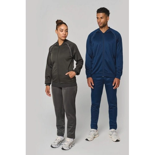 Chaqueta de deporte con cremallera y ribete - Unisex
