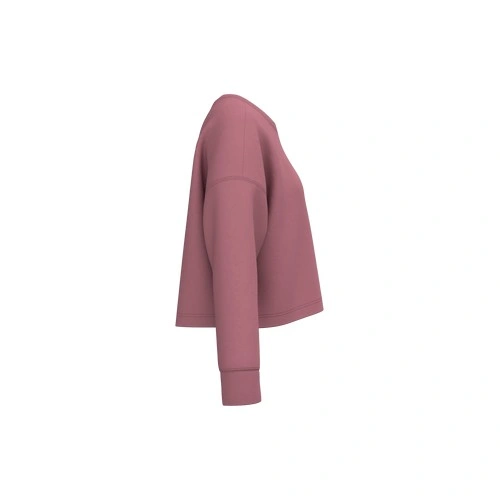 Sudadera crop cuello redondo mujer