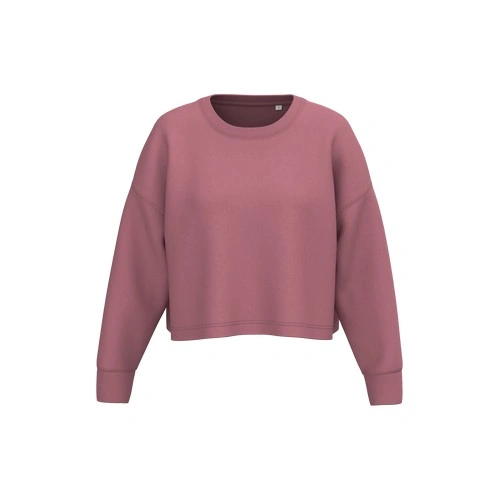Sudadera crop cuello redondo mujer