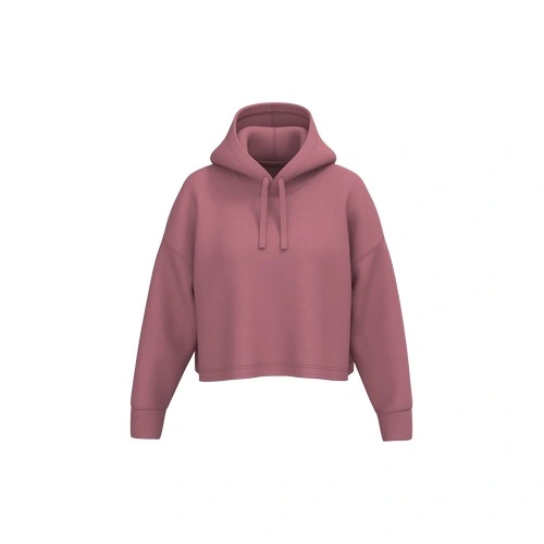 Sudadera crop con capucha mujer