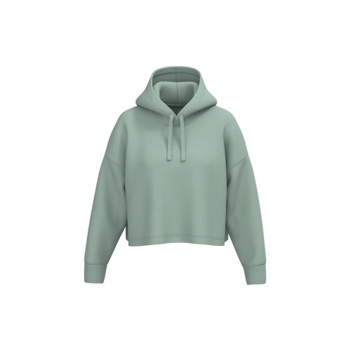 Sudadera crop con capucha mujer