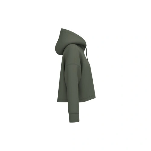 Sudadera crop con capucha mujer