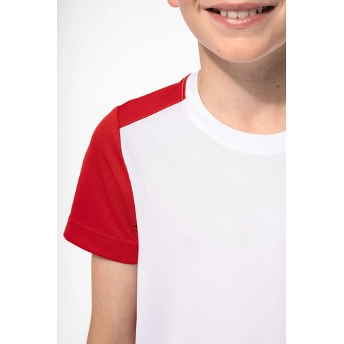 Camiseta de deporte ecorresponsable bicolor infantil