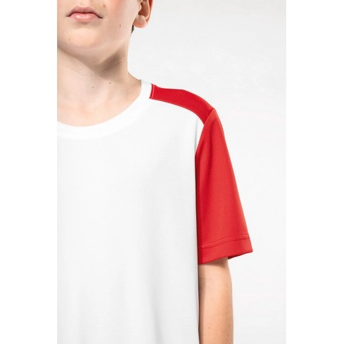Camiseta de deporte ecorresponsable bicolor infantil
