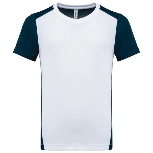 Camiseta de deporte ecorresponsable bicolor infantil