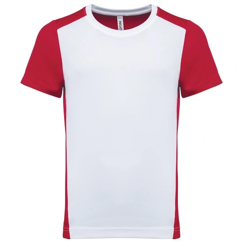 Camiseta de deporte ecorresponsable bicolor infantil