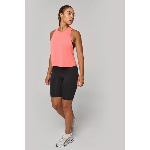 Camiseta sin mangas crop Triblend mujer