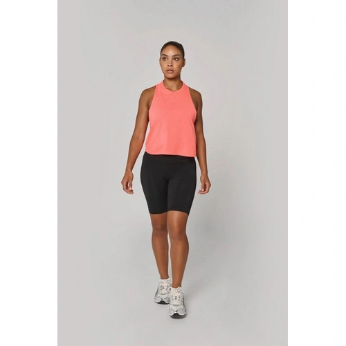 Camiseta sin mangas crop Triblend mujer