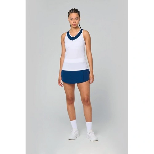 Camiseta pádel sin mangas bicolor mujer