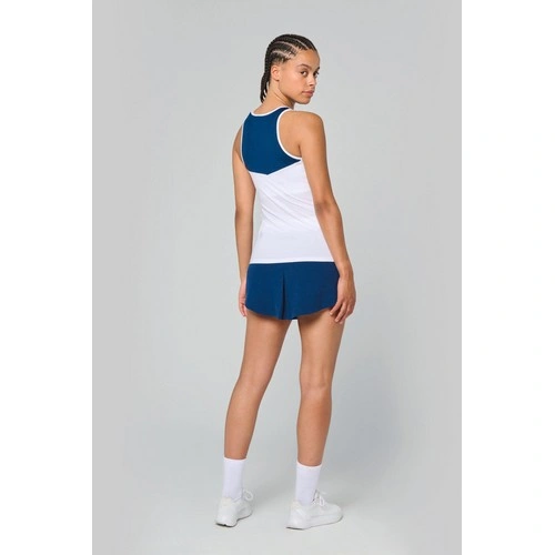 Camiseta pádel sin mangas bicolor mujer