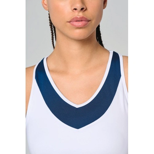 Camiseta pádel sin mangas bicolor mujer