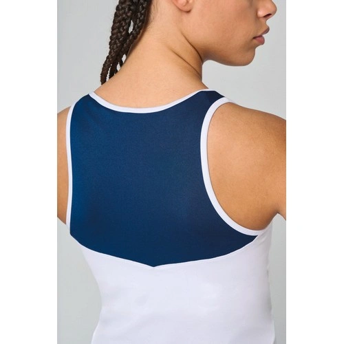 Camiseta pádel sin mangas bicolor mujer