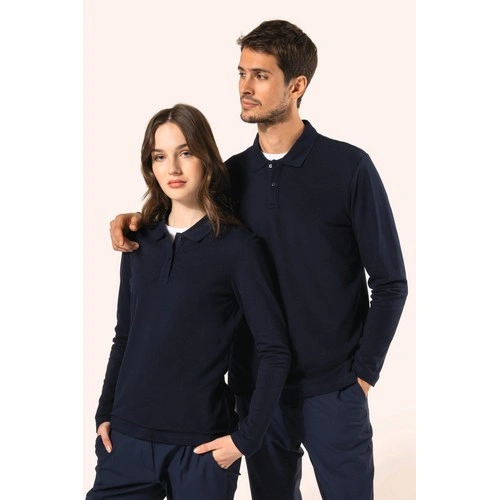 Polo Supima manga larga hombre