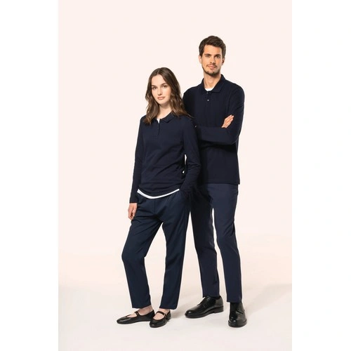 Polo Supima manga larga hombre