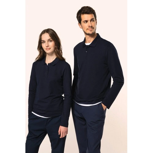 Polo Supima manga larga hombre