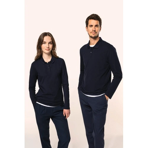 Polo Supima manga larga hombre