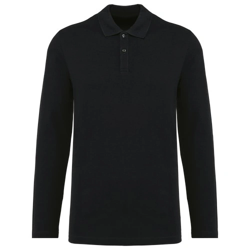 Polo Supima manga larga hombre