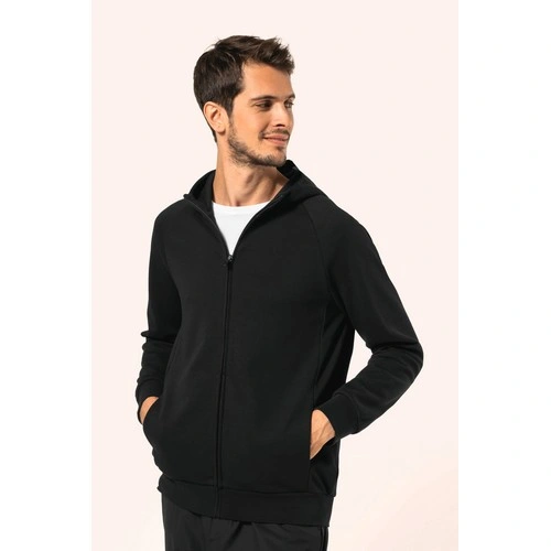 Chaqueta con cremallera y capucha hombre