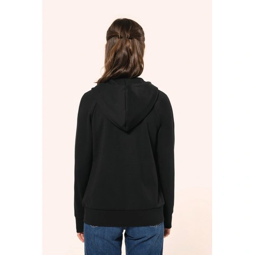 Chaqueta con cremallera y capucha mujer