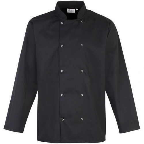 Chaqueta de cocina botones a presión manga larga