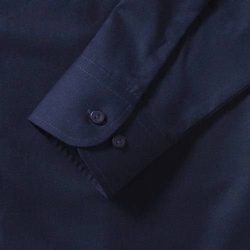 Facil de planchar Blusa Oxford manga larga mujer
