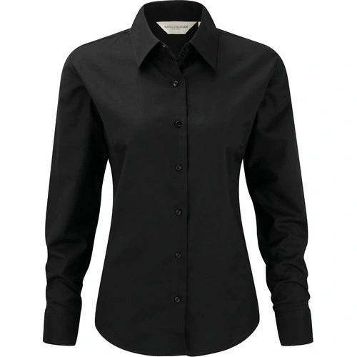 Facil de planchar Blusa Oxford manga larga mujer