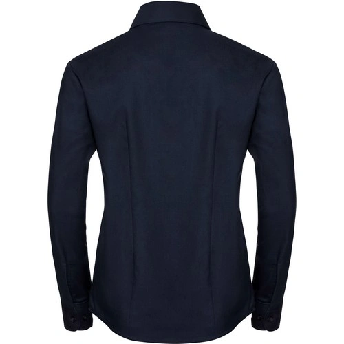 Facil de planchar Blusa Oxford manga larga mujer