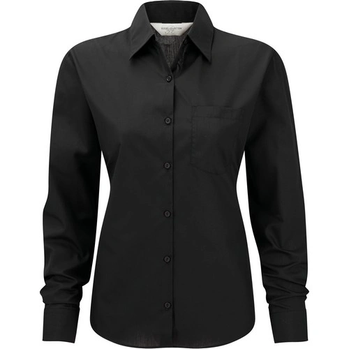 Camisa Popelina de polialgodón manga larga mujer